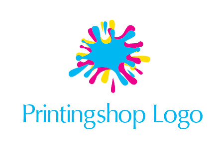 colorful splatter printing icon