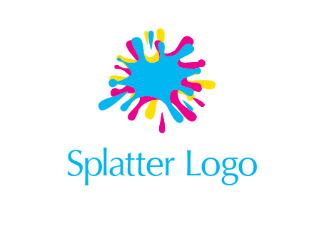 colorful splatter printing icon