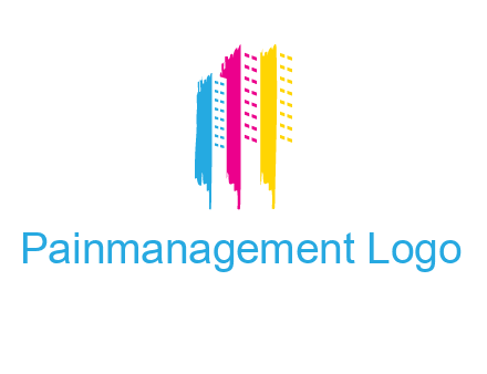 painted colorful buildings logo