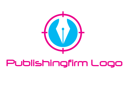 pen nib in circle publishing logo