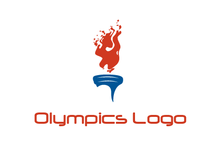 flaming torch sports logo