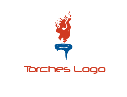 flaming torch sports logo