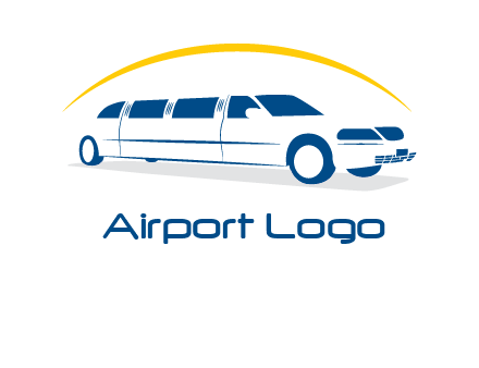 crescent and outline limousine car logo