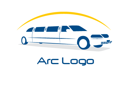 crescent and outline limousine car logo