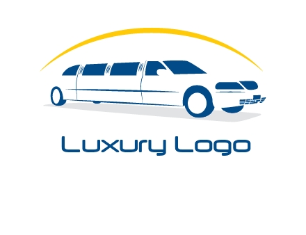 crescent and outline limousine car logo