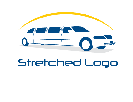 crescent and outline limousine car logo