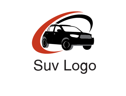 swoosh around SUV truck logo