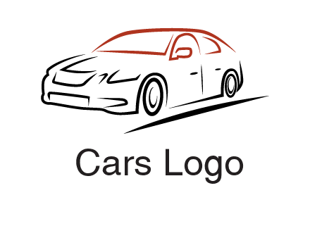 outline of sedan car logo