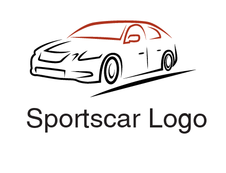 outline of sedan car logo