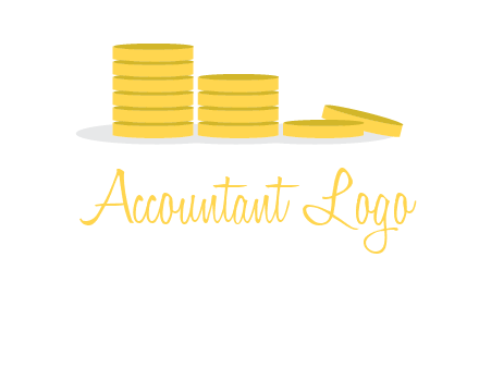 stacks of coins accounting logo