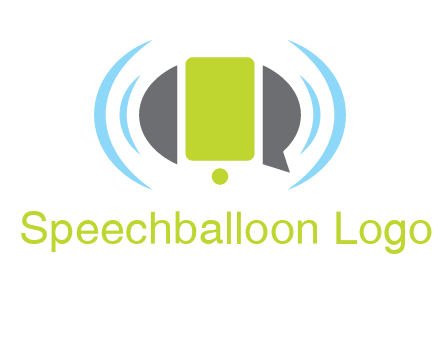 vibrating mobile and speech bubble icon