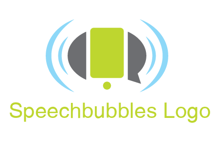 vibrating mobile and speech bubble icon