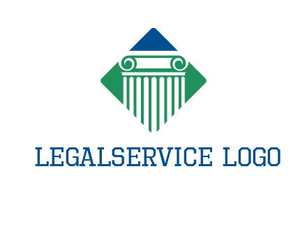 ornate pillar in square legal logo