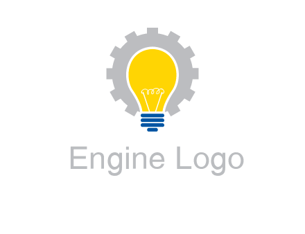 gear and bulb engineering icon