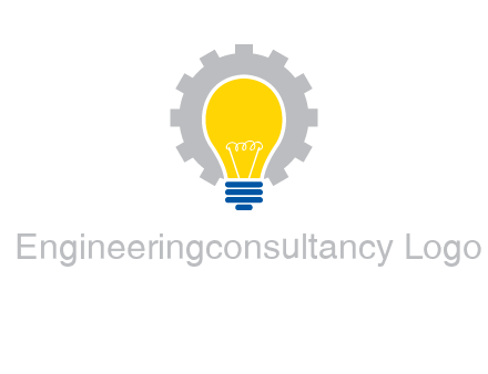 gear and bulb engineering icon