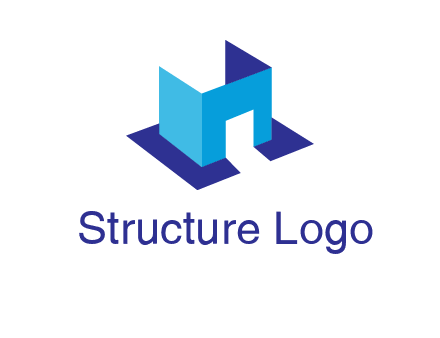 abstract box and door construction logo