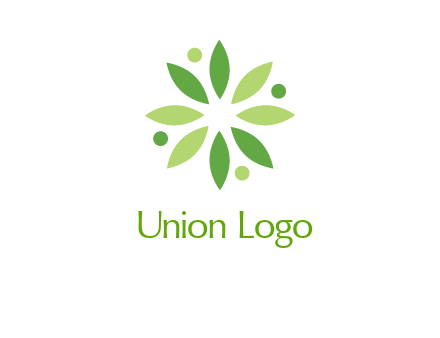 flower swoosh people employment logo