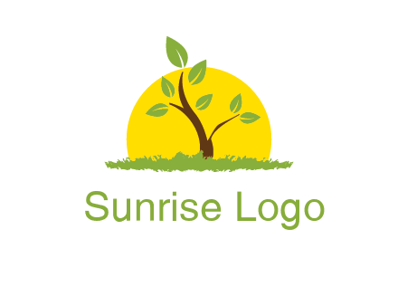 sun and plant farm logo