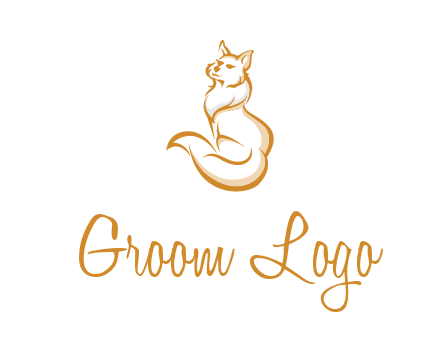 Persian cat pet logo