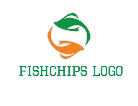 yin yang gold fish logo