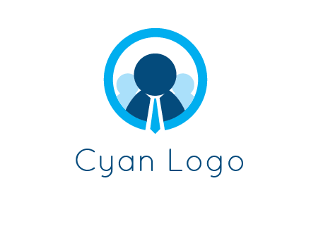 round figure man in circle logo