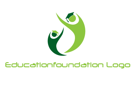 people icons wearing scholarship foundation logo