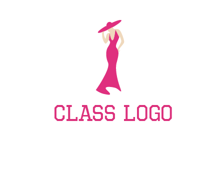 Beauty girl dress glamorous logo