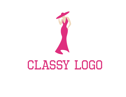 Beauty girl dress glamorous logo