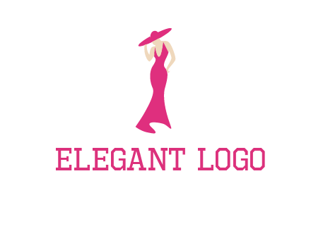 Beauty girl dress glamorous logo