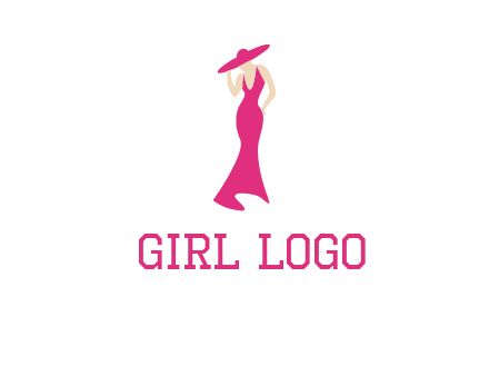 Beauty girl dress glamorous logo