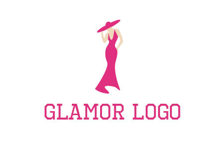 Beauty girl dress glamorous logo