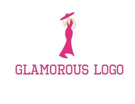 Beauty girl dress glamorous logo