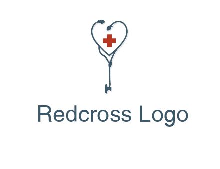 stethoscope with medical cross logo