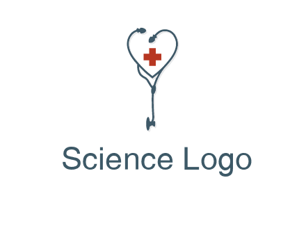 stethoscope with medical cross logo