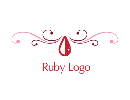 shiny ruby or gemstone logo