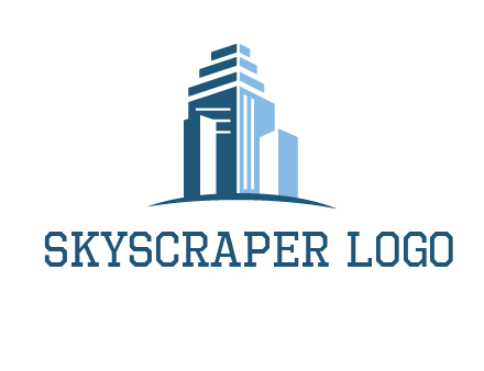 outline of skyscrapers logo