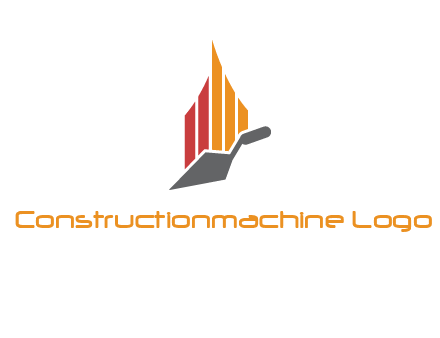 construction logo with a trowel