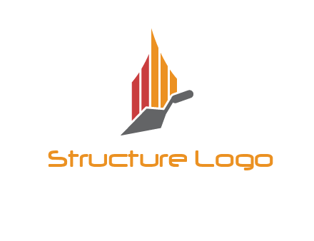 construction logo with a trowel