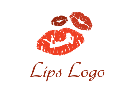 kiss logo with a woman on a pair of lips