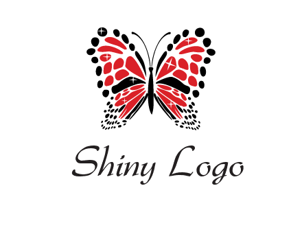 shiny butterfly logo