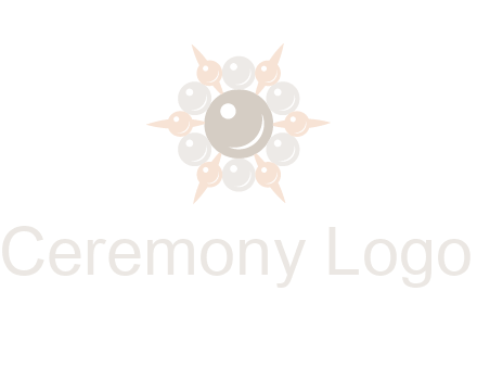 shiny pearl brooch logo