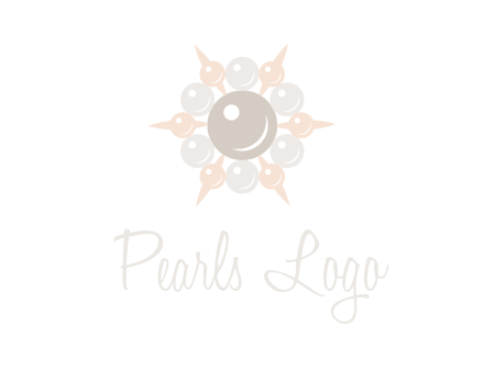 shiny pearl brooch logo