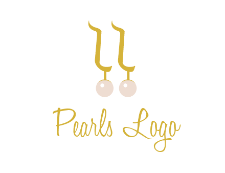 teardrop gold earrings with pearls logo