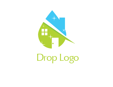 home in a drop logo