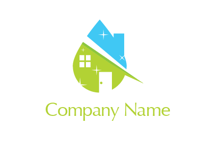 home in a drop logo