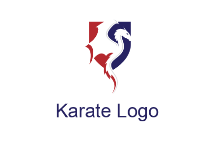 dragon on badge logo