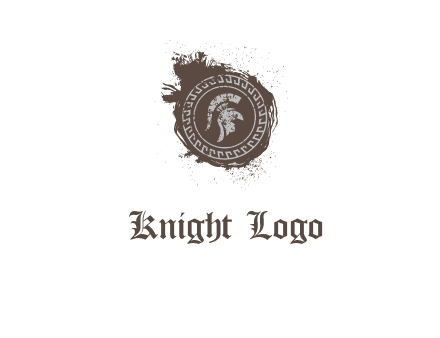 coin logo with a knight helmet illustration