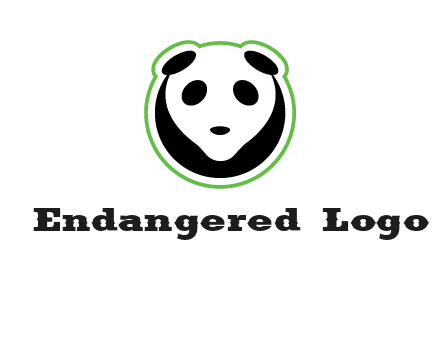 panda face logo