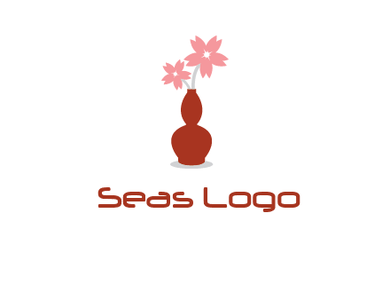 flowers in a vase logo