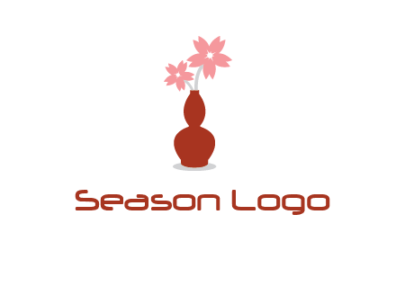 flowers in a vase logo